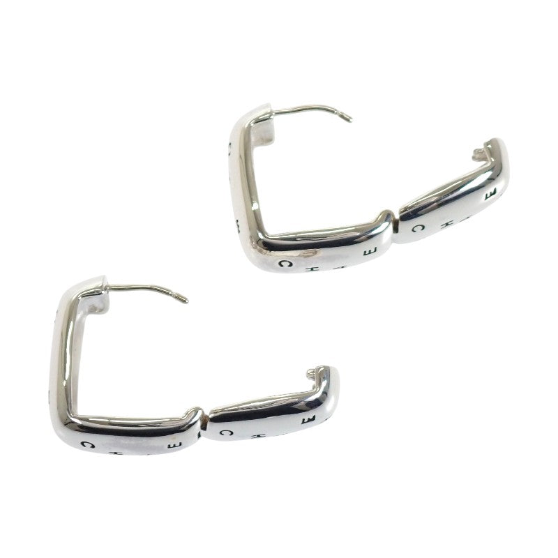 シャネル CHANEL ロゴ スクエア フープ ピアス シルバー925 レディース【中古】【Aランク】