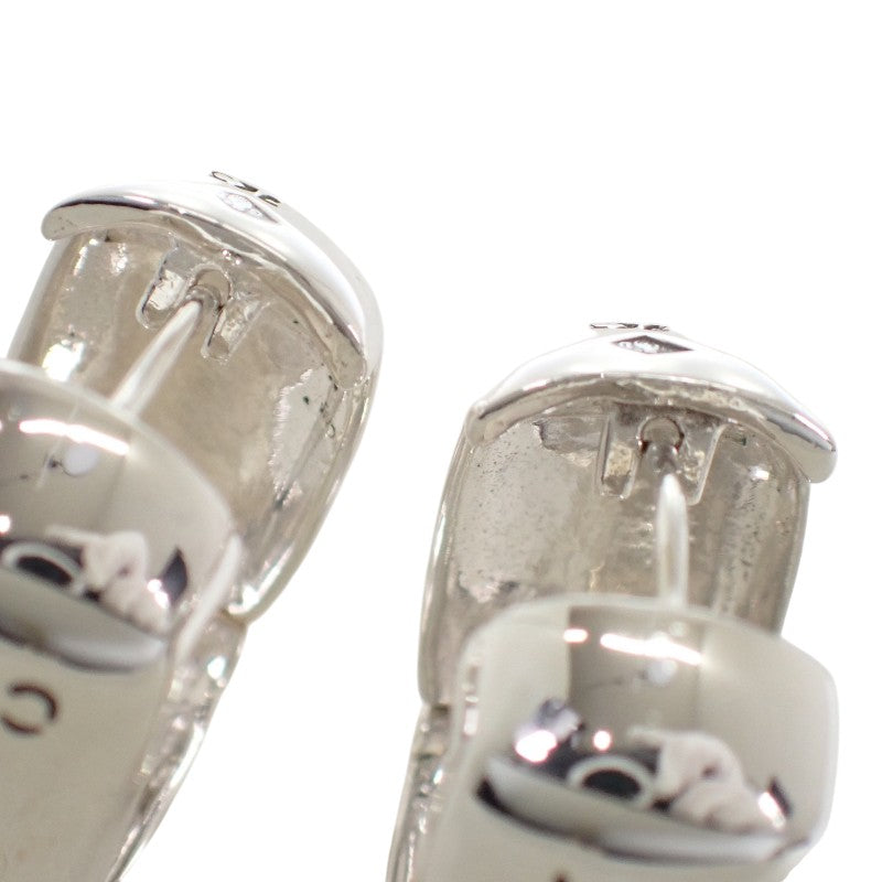 シャネル CHANEL ロゴ スクエア フープ ピアス シルバー925 レディース【中古】【Aランク】