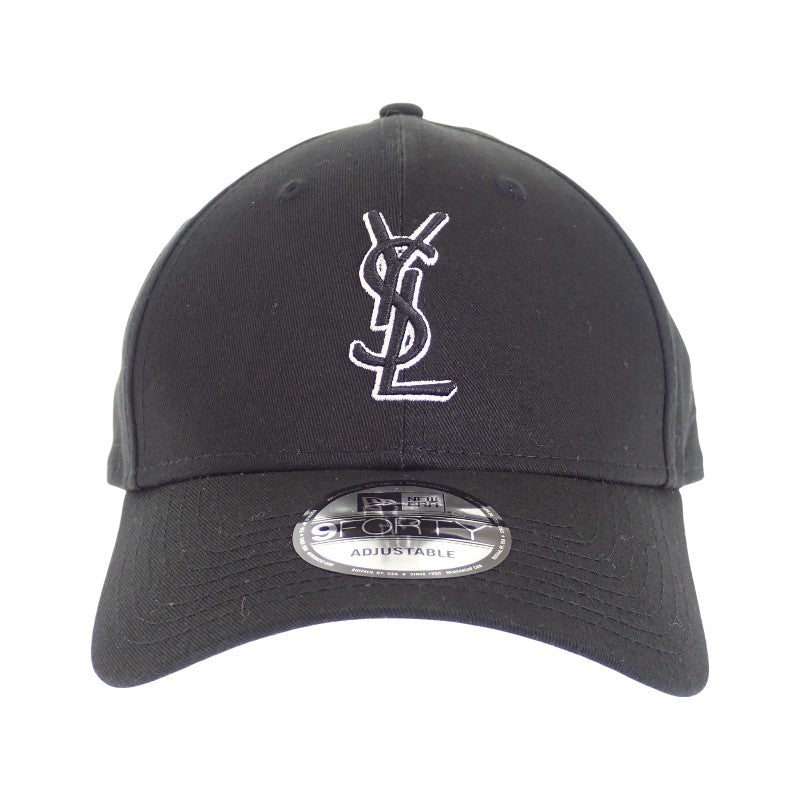 サンローラン SAINT LAURENT ニューエラ YSL モノグラム 9FORTY 687687YCL361000 キャップ コットン ブラック ワンサイズ メンズ レディース【中古】【Aランク】