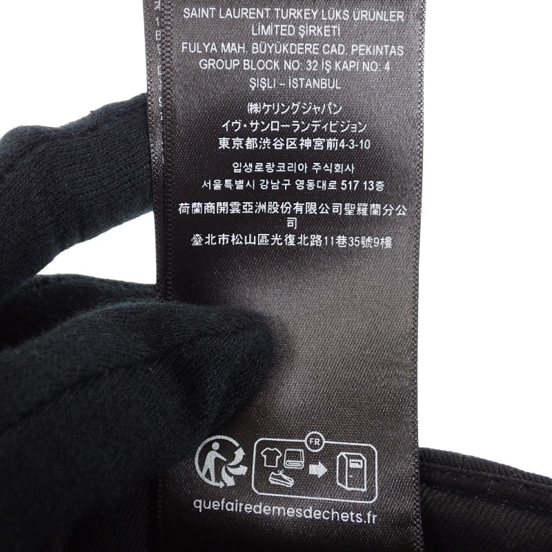 サンローラン SAINT LAURENT ニューエラ YSL モノグラム 9FORTY 687687YCL361000 キャップ コットン ブラック ワンサイズ メンズ レディース【中古】【Aランク】