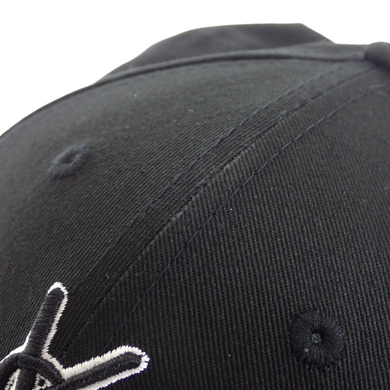 サンローラン SAINT LAURENT ニューエラ YSL モノグラム 9FORTY 687687YCL361000 キャップ コットン ブラック ワンサイズ メンズ レディース【中古】【Aランク】