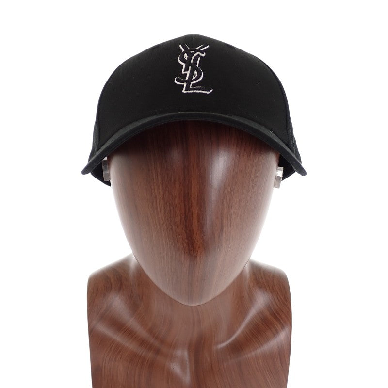 サンローラン SAINT LAURENT ニューエラ YSL モノグラム 9FORTY 687687YCL361000 キャップ コットン ブラック ワンサイズ メンズ レディース【中古】【Aランク】