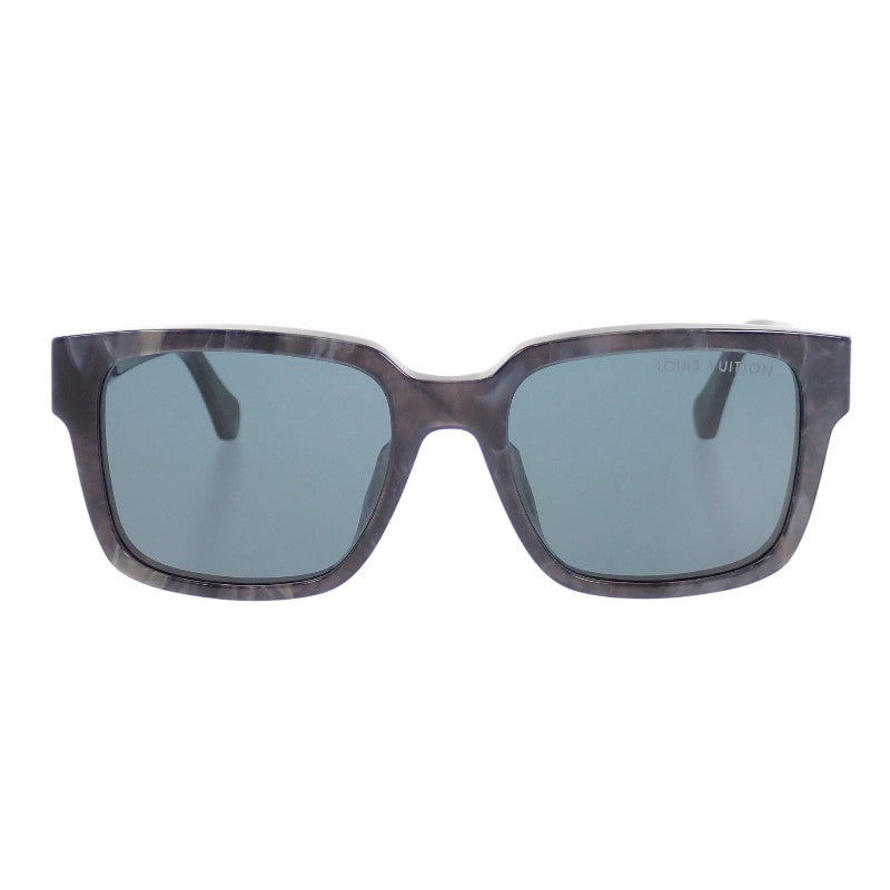 ルイヴィトン LOUIS VUITTON LVグライド・スクエア Z1693E サングラス アセテート ネイビー シルバー金具 54□20 150 メンズ【中古】【Aランク】