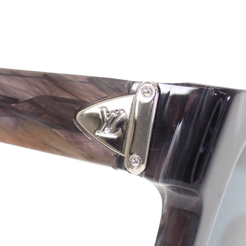 【商談中/対象者以外注文不可】ルイヴィトン LOUIS VUITTON LVグライド・スクエア Z1693E サングラス アセテート ネイビー シルバー金具 54□20 150 メンズ【中古】【Aランク】
