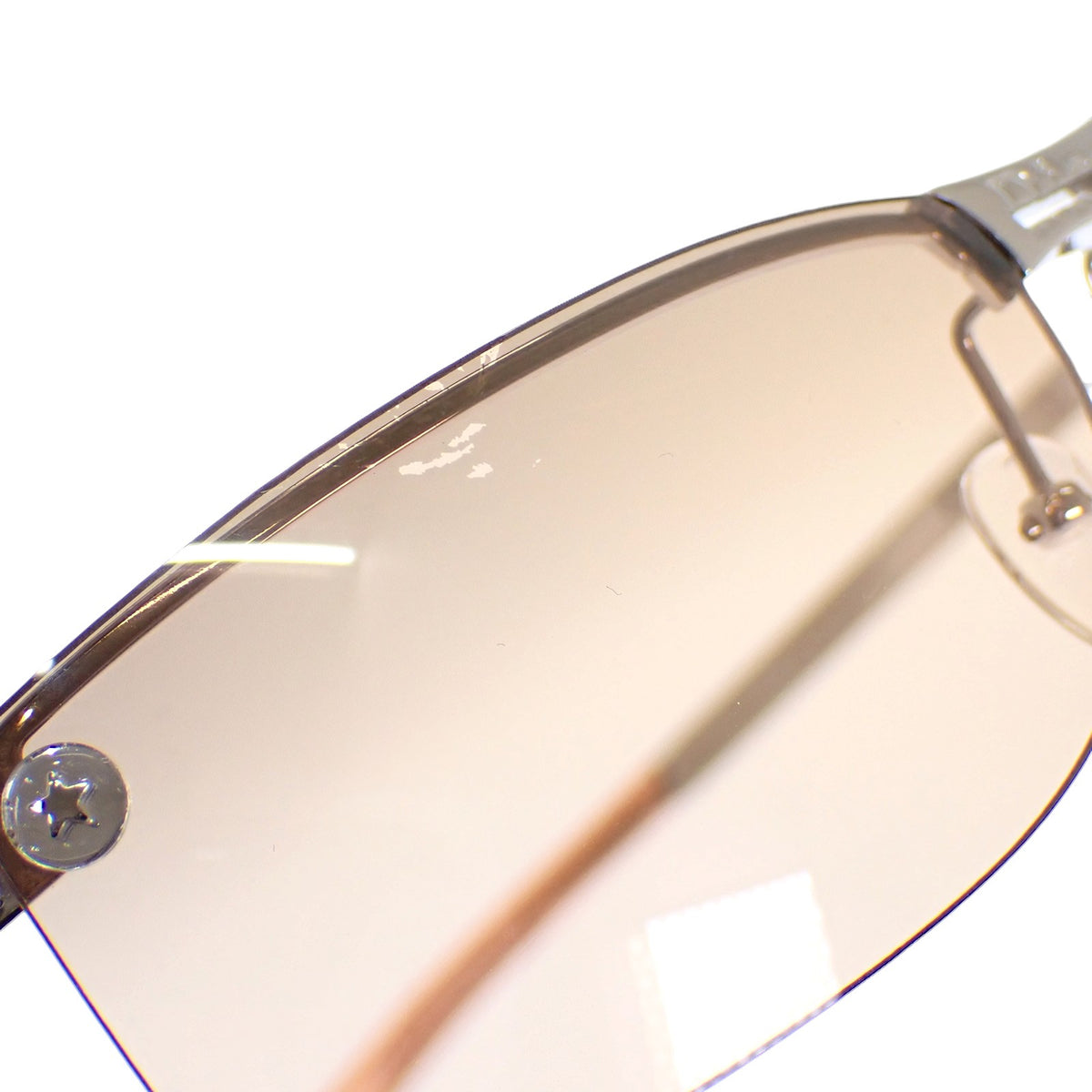 ディオール Dior 度なし グラデーション アイウェア YB7KH サングラス メタル ブラウン レディース【中古】【Bランク】