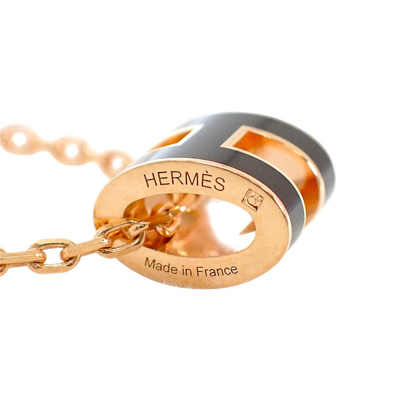エルメス HERMES ミニポップH ペンダント H147992FO03 ネックレス メタル ブラック レディース【中古】【Aランク】