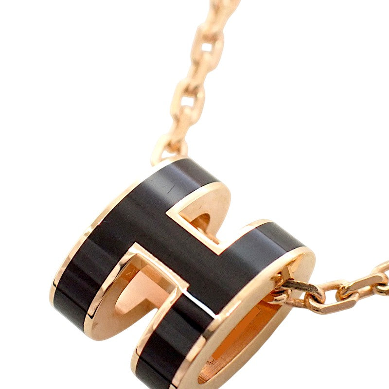エルメス HERMES ミニポップH ペンダント H147992FO03 ネックレス メタル ブラック レディース【中古】【Aランク】