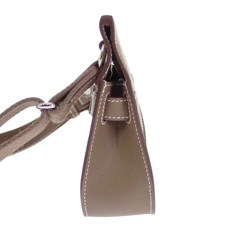 エルメス HERMES ジプシエール ミニ H084047CKAG ショルダーバッグ エバーカラ― エトゥープ シルバー金具 レディース【中古】【SAランク】
