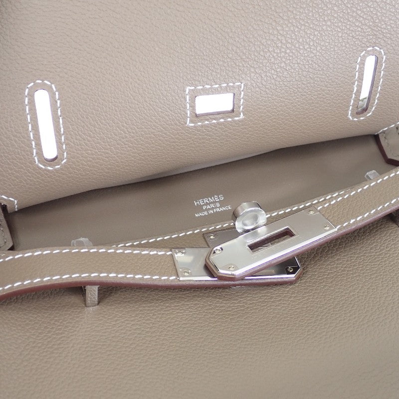 エルメス HERMES ジプシエール ミニ H084047CKAG ショルダーバッグ エバーカラ― エトゥープ シルバー金具 レディース【中古】【SAランク】