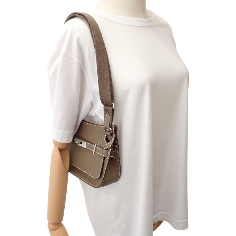 エルメス HERMES ジプシエール ミニ H084047CKAG ショルダーバッグ エバーカラ― エトゥープ シルバー金具 レディース【中古】【SAランク】