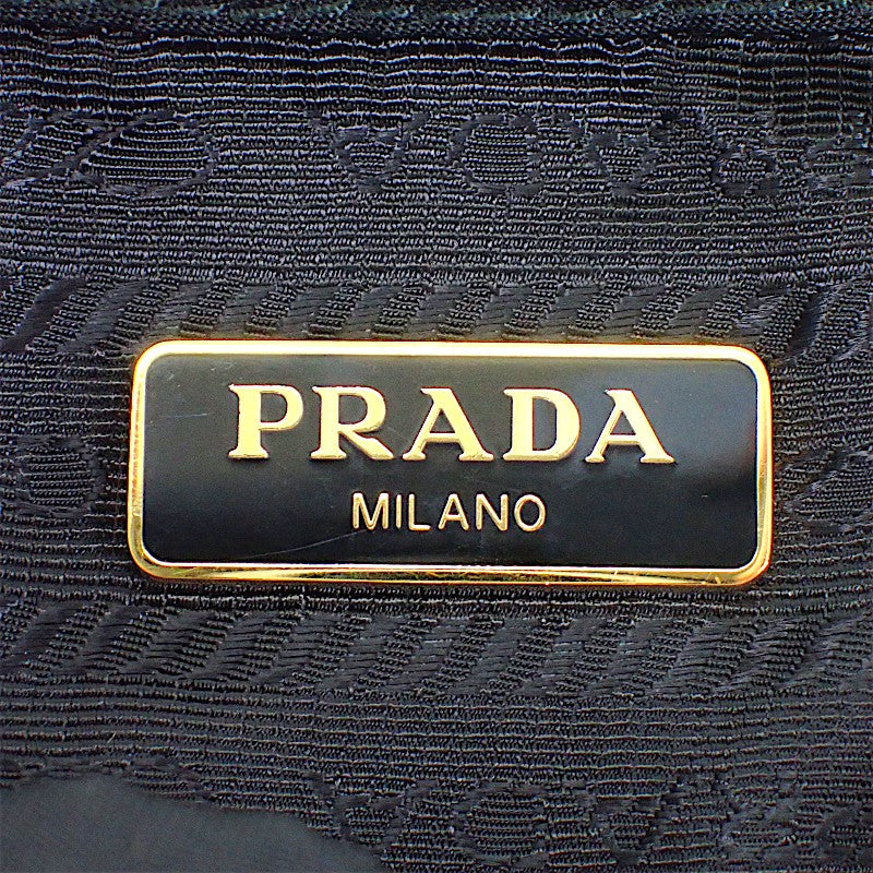 プラダ PRADA デュエット バケット Re-Nylon 1BH038_RV44 2WAYバッグ ナイロン ブラック ゴールド金具 レディース【中古】【ABランク】