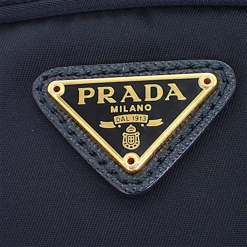 プラダ PRADA デュエット バケット Re-Nylon 1BH038_RV44 2WAYバッグ ナイロン ブラック ゴールド金具 レディース【中古】【ABランク】