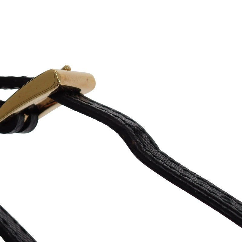 プラダ PRADA MISTOLINO キャンバス 巾着型 1NE369 ポーチ レザー リネン アイボリー ゴールド金具 レディース【中古】【Aランク】