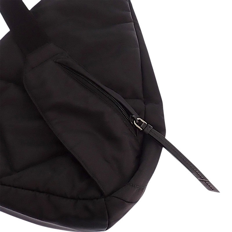 プラダ PRADA ワンショルダー バックパック 2VZ092_2DMG ボディバッグ ショルダーバッグ レザー Re-Nylon ブラック シルバー金具 メンズ【中古】【ABランク】