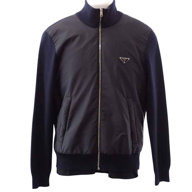 プラダ PRADA ジップアップ切替 48 UMG116 ナイロンジャケット ウール