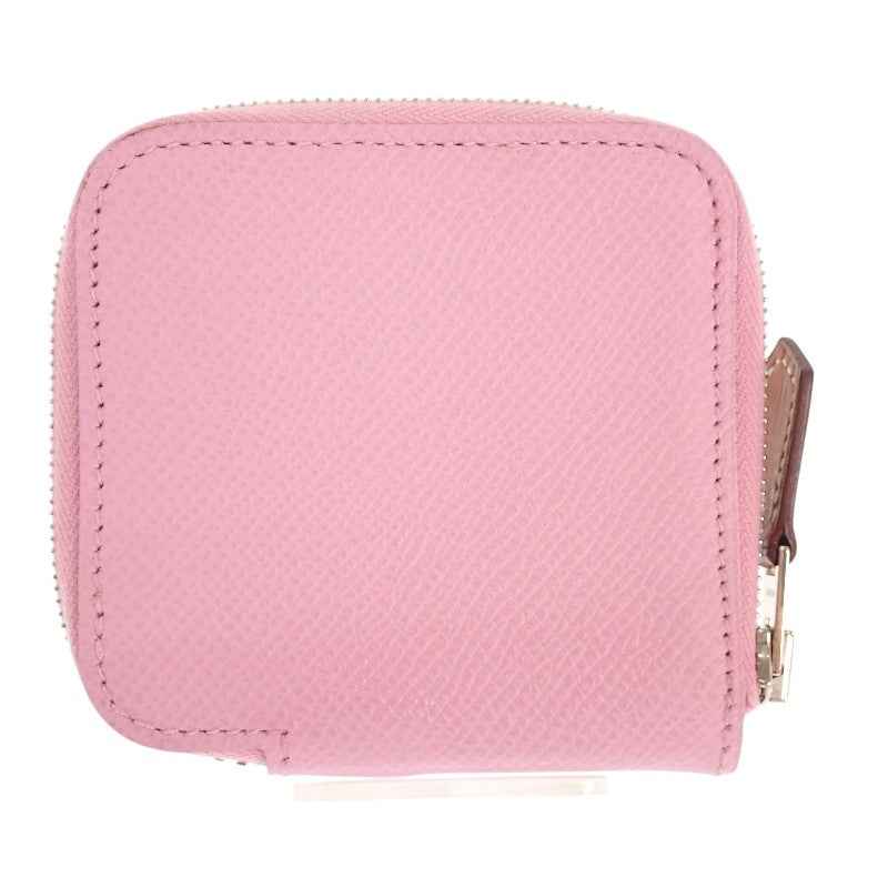 エルメス HERMES アザップコンパクト ミニ コインケース ヴォーエプソン モーヴシルベストル ピンク シルバー金具 レディース【中古】【ABランク】