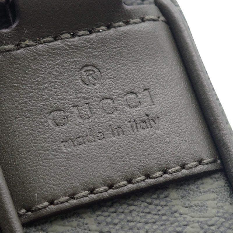グッチ GUCCI スモール メッセンジャーバッグ 792082 ショルダーバッグ GGスプリームキャンバス カーキ シルバー金具 メンズ【中古】【Aランク】