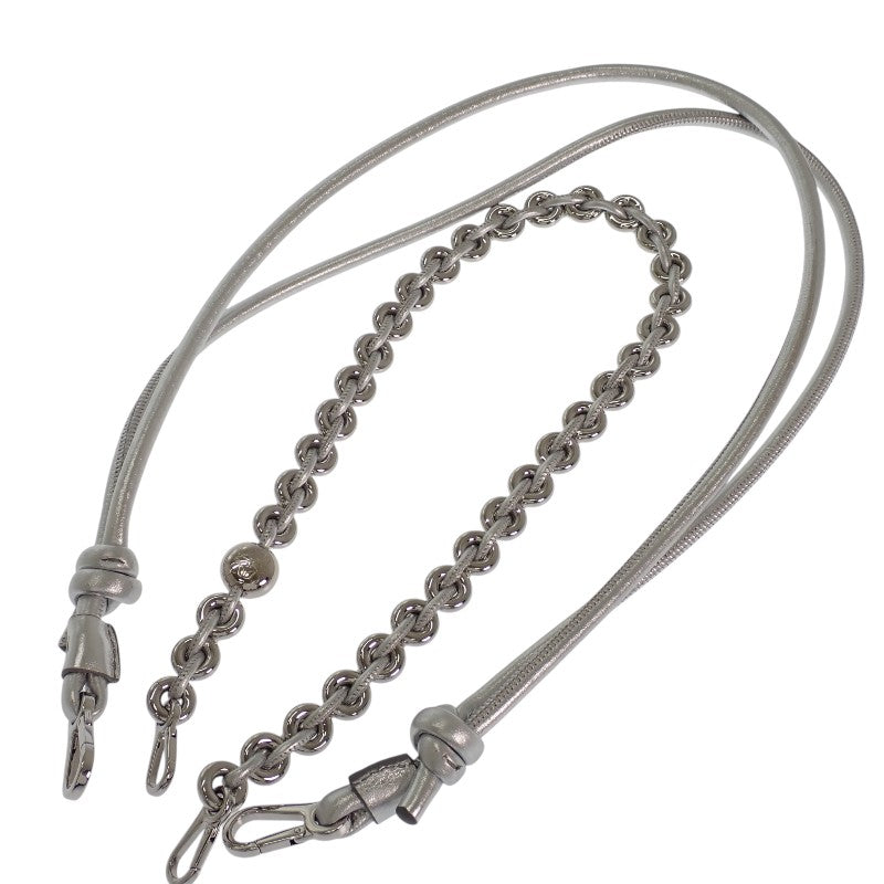ロエベ LOEWE フラメンコパース ミディアム A411FCRX47 2WAYバッグ ショルダーバッグ ラミネートラムスキン シルバー シルバー金具 レディース【中古】【Aランク】