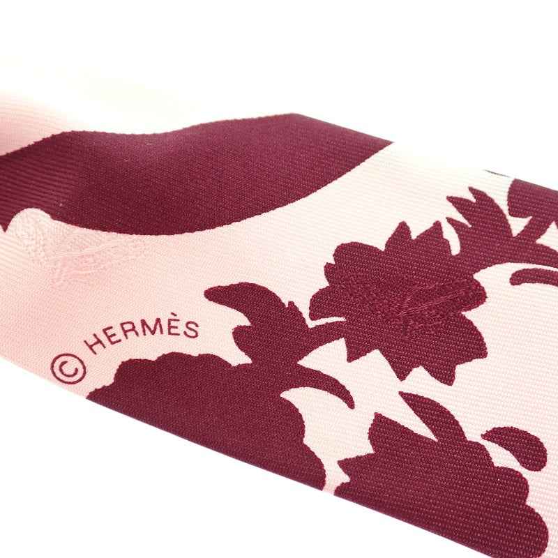 エルメス HERMES シュシュ ベッラ ヘアアクセサリー シルク パープル ホワイト ピンク レディース【中古】【Aランク】