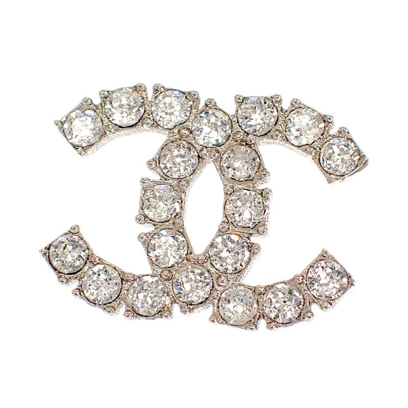 シャネル CHANEL ココマーク ピアス メタル クリスタル シルバー金具 レディース【中古】【ABランク】