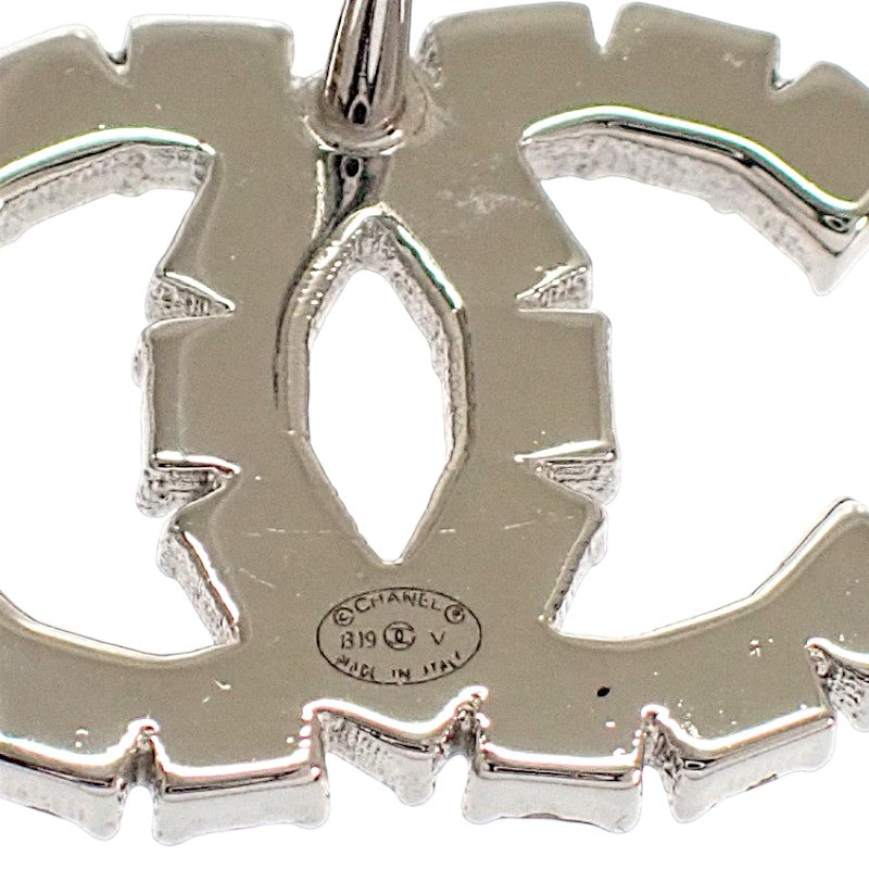 シャネル CHANEL ココマーク ピアス メタル クリスタル シルバー金具 レディース【中古】【ABランク】
