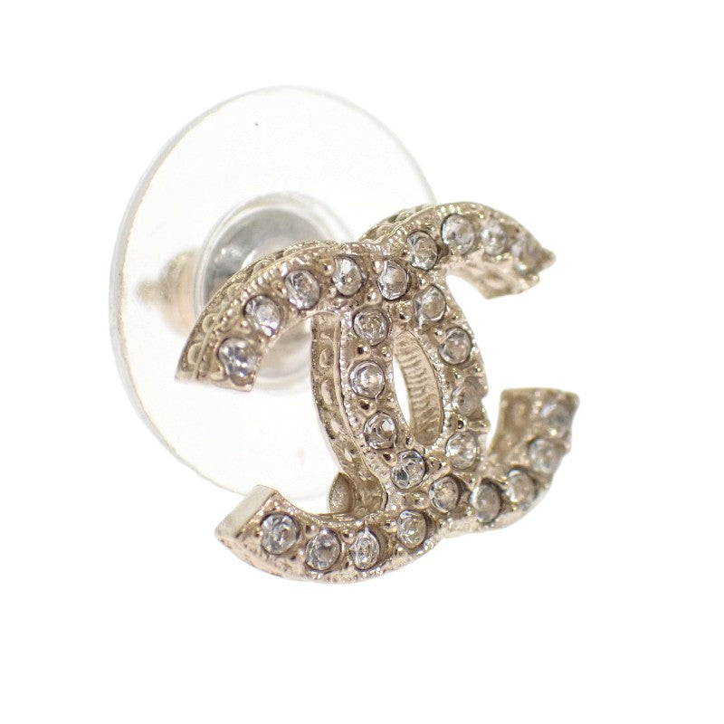 シャネル CHANEL ココマーク B16V刻印 ピアス メタル クリスタル ゴールド金具 レディース【中古】【Aランク】