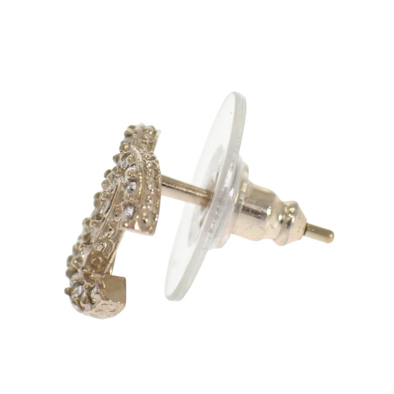 シャネル CHANEL ココマーク B16V刻印 ピアス メタル クリスタル ゴールド金具 レディース【中古】【Aランク】