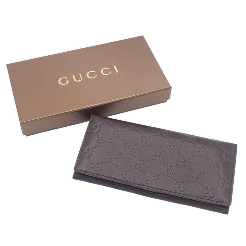 GUCCI グッチシマ GG柄 レザー 長財布 ブラウン グッチ GUCCI グッチシマ ロングウォレット 146229 長財布 レザー
