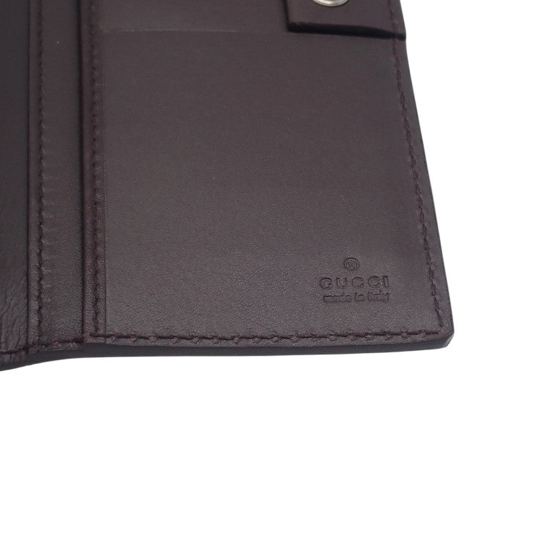グッチ GUCCI グッチシマ ロングウォレット 146229 長財布 レザー ブラウン レディース メンズ【中古】【Aランク】