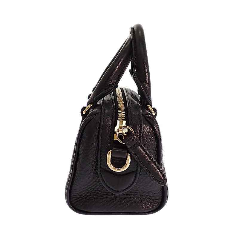 グッチ GUCCI GG エンボス ミニ ボストンバッグ 815256 AAEEM 1000 2WAYバッグ ショルダーバッグ カーフ ブラック ゴールド金具 レディース【中古】【ABランク】