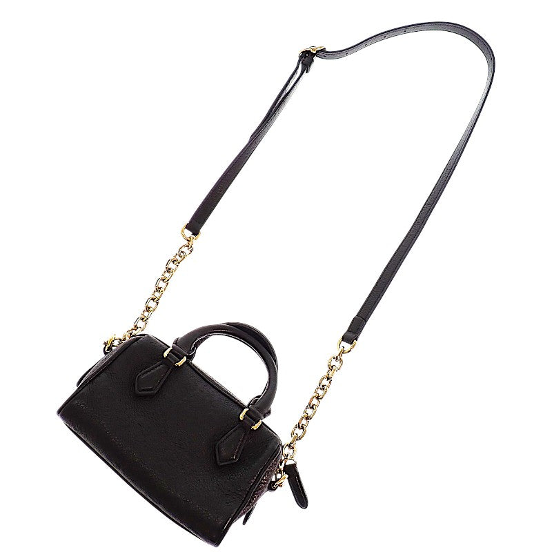 グッチ GUCCI GG エンボス ミニ ボストンバッグ 815256 AAEEM 1000 2WAYバッグ ショルダーバッグ カーフ ブラック ゴールド金具 レディース【中古】【ABランク】