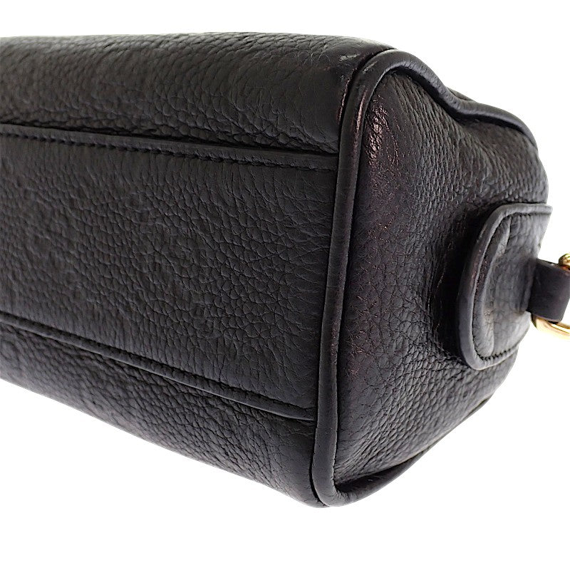 グッチ GUCCI GG エンボス ミニ ボストンバッグ 815256 AAEEM 1000 2WAYバッグ ショルダーバッグ カーフ ブラック ゴールド金具 レディース【中古】【ABランク】