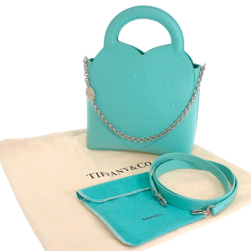 ティファニー TIFFANY&Co. リターントゥティファニートート 72017560 2WAYバッグ レザー ブルー シルバー金具 レディース【中古】【ABランク】