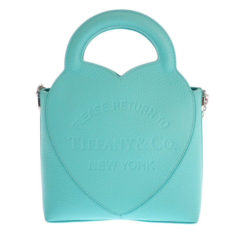 ティファニー TIFFANY&Co. リターントゥティファニートート 72017560 2WAYバッグ レザー ブルー シルバー金具 レディース【中古】【ABランク】