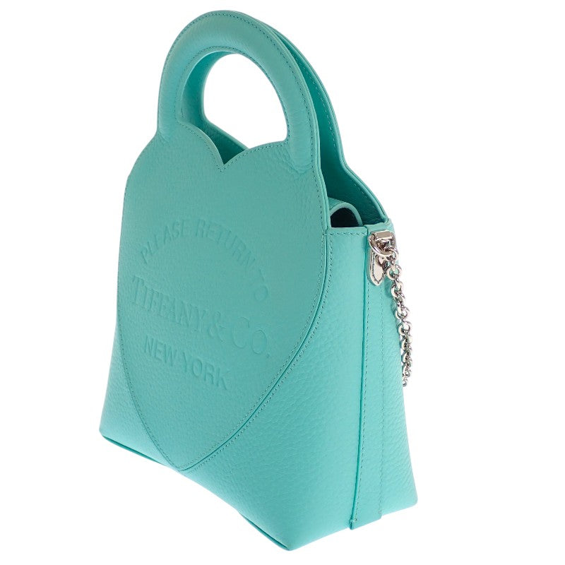 ティファニー TIFFANY&Co. リターントゥティファニートート 72017560 2WAYバッグ レザー ブルー シルバー金具 レディース【中古】【ABランク】