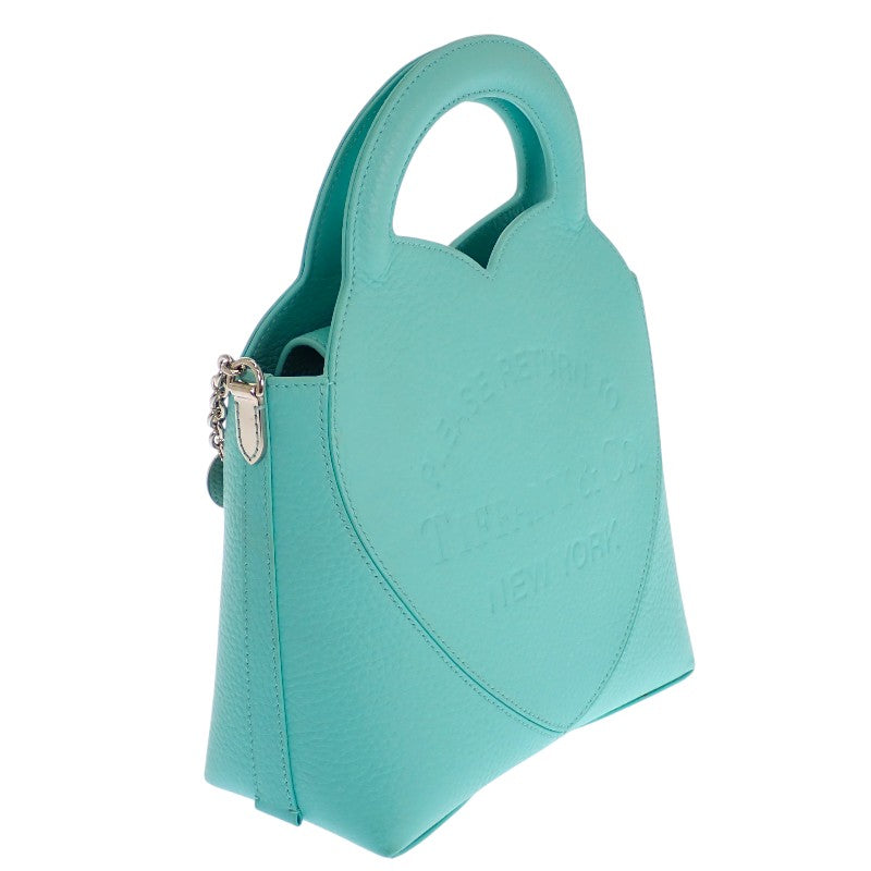 ティファニー TIFFANY&Co. リターントゥティファニートート 72017560 2WAYバッグ レザー ブルー シルバー金具 レディース【中古】【ABランク】