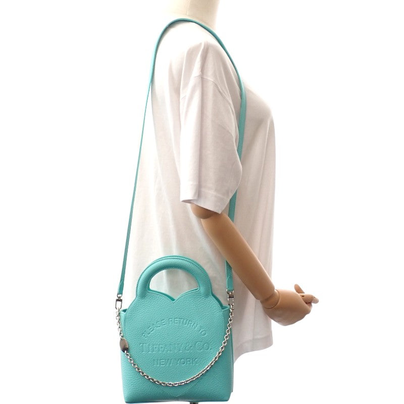 ティファニー TIFFANY&Co. リターントゥティファニートート 72017560 2WAYバッグ レザー ブルー シルバー金具 レディース【中古】【ABランク】
