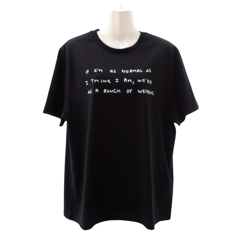 ロエベ LOEWEJoe Brainardコラボ Joe Brainard ロゴ刺繍 L S359333XCI 半袖Tシャツ コットン ブラック 黒 レディース【中古】【Aランク】