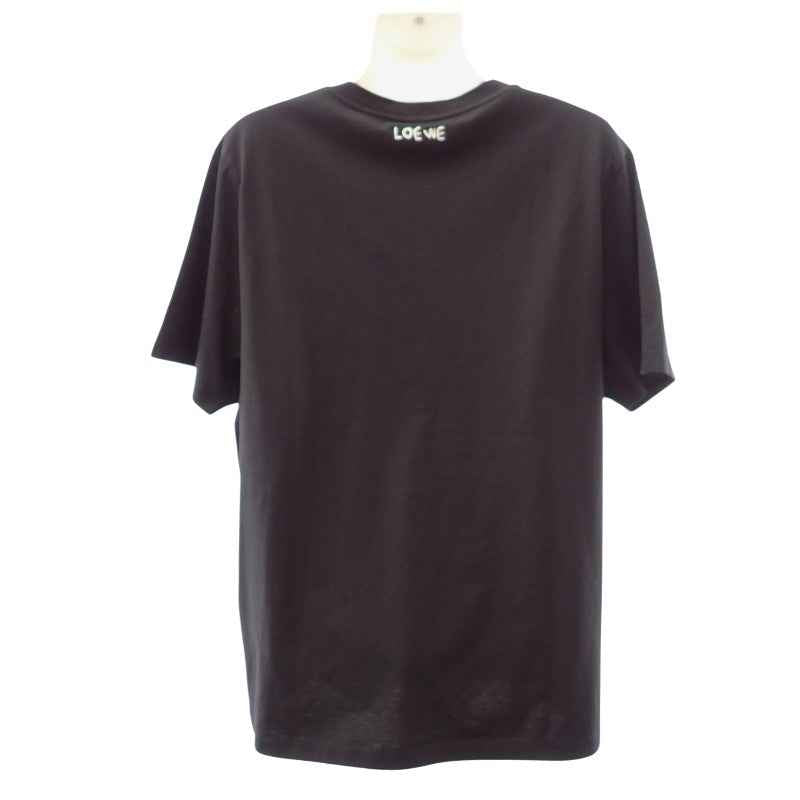 ロエベ LOEWEJoe Brainardコラボ Joe Brainard ロゴ刺繍 L S359333XCI 半袖Tシャツ コットン ブラック 黒 レディース【中古】【Aランク】