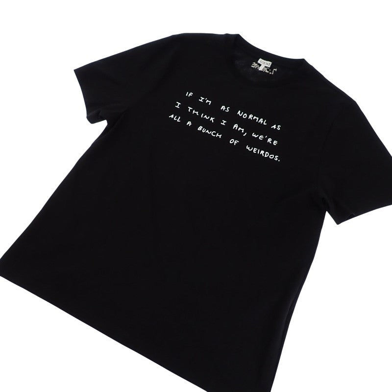 ロエベ LOEWEJoe Brainardコラボ Joe Brainard ロゴ刺繍 L S359333XCI 半袖Tシャツ コットン ブラック 黒 レディース【中古】【Aランク】