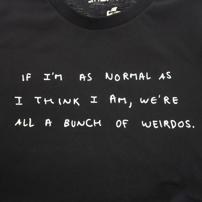 ロエベ LOEWEJoe Brainardコラボ Joe Brainard ロゴ刺繍 L S359333XCI 半袖Tシャツ コットン ブラック 黒 レディース【中古】【Aランク】