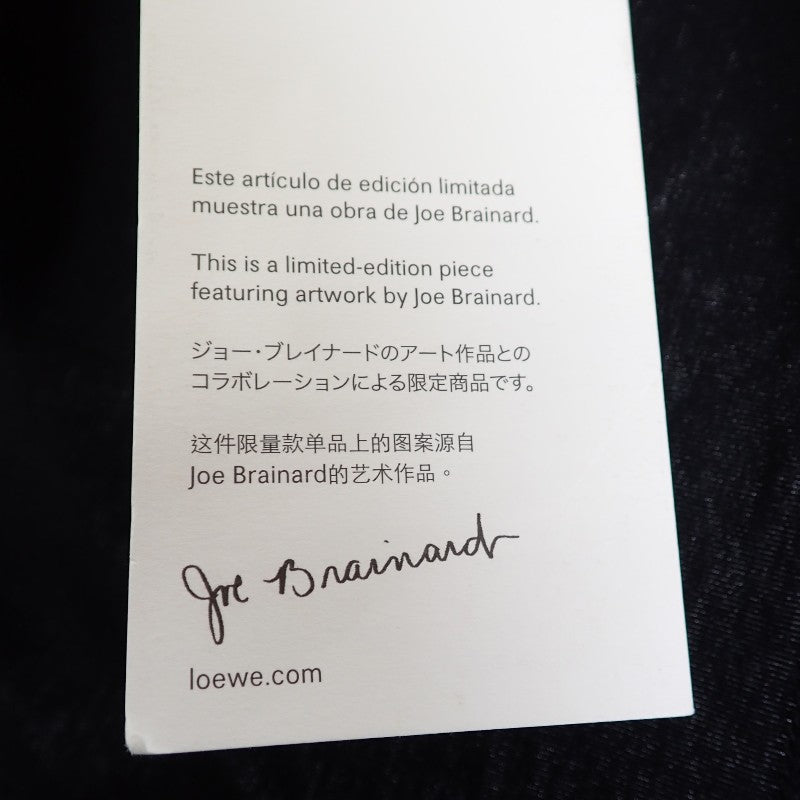 ロエベ LOEWEJoe Brainardコラボ Joe Brainard ロゴ刺繍 L S359333XCI 半袖Tシャツ コットン ブラック 黒 レディース【中古】【Aランク】