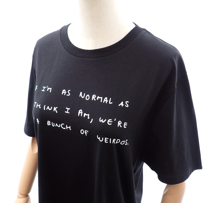 ロエベ LOEWEJoe Brainardコラボ Joe Brainard ロゴ刺繍 L S359333XCI 半袖Tシャツ コットン ブラック 黒 レディース【中古】【Aランク】