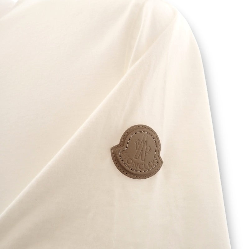 モンクレール MONCLER フロッキー ロゴ L J20918C00018_89ANL 半袖Tシャツ コットン レザー 綿 ホワイト 白 メンズ【中古】【Aランク】