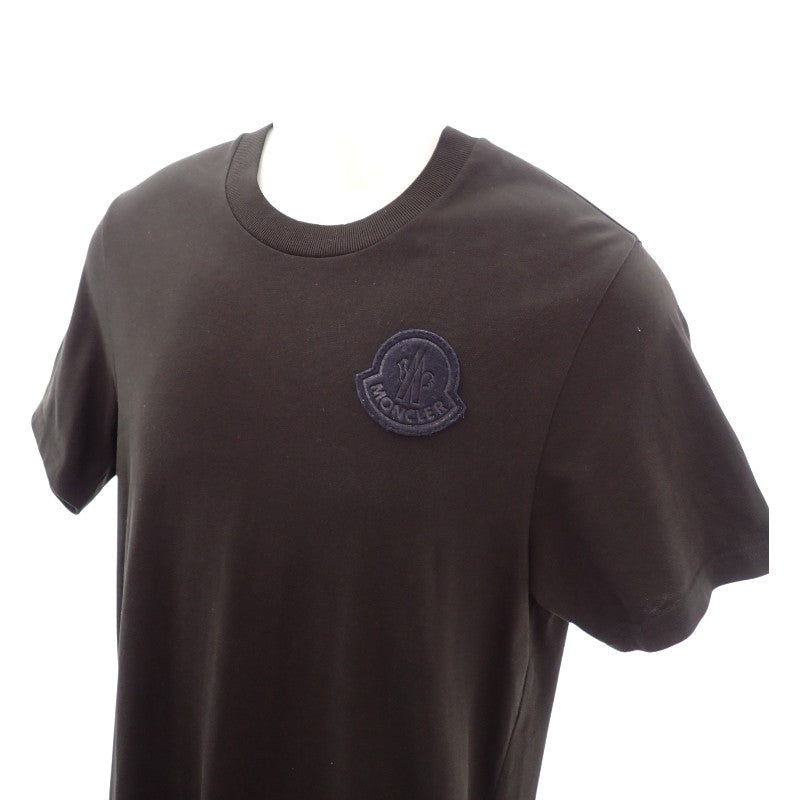 モンクレール MONCLER ワッペンTシャツ M I20918C00069_83927 半袖Tシャツ コットン 綿 ブラック 黒 メンズ【中古】【Aランク】