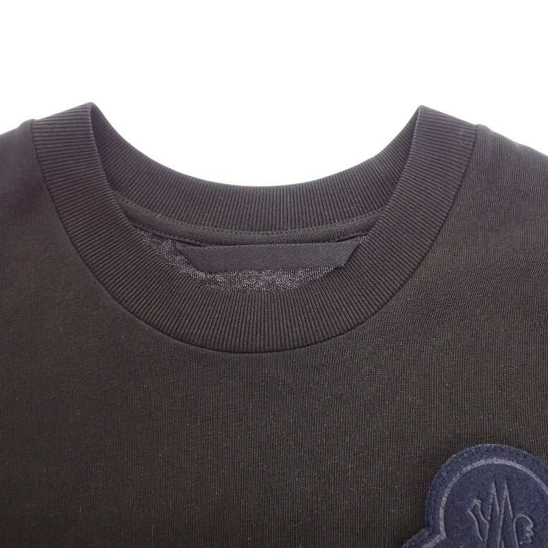 モンクレール MONCLER ワッペンTシャツ M I20918C00069_83927 半袖Tシャツ コットン 綿 ブラック 黒 メンズ【中古】【Aランク】