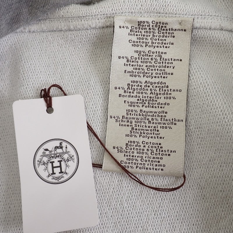 エルメス HERMES ラウンドネックスウェット パッチ S H667780HA76SM スウェット コットン 綿 グレー 灰色 メンズ【中古】【Aランク】