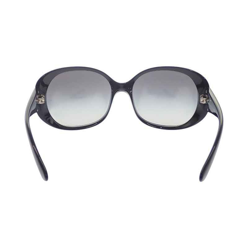 プラダ PRADA オーバル トライアングルロゴ SPR27L サングラス メタル プラスチック ブラック シルバー金具 レディース【中古】【Aランク】