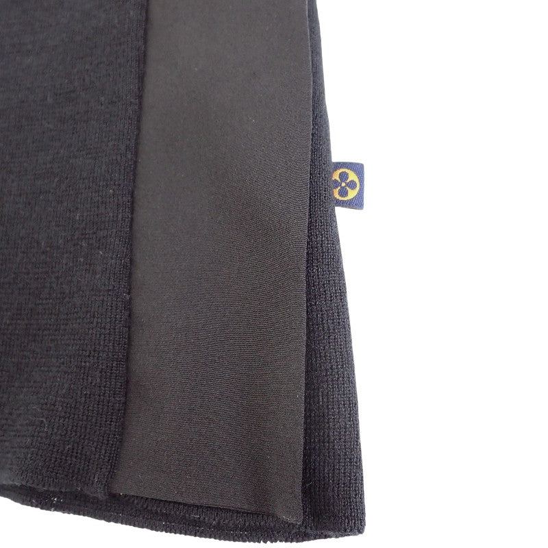 ルイヴィトン LOUIS VUITTON ラッフルフリル オープンショルダー トップス S ニット ウール カシミヤ シルク ブラック レディース【中古】【Aランク】