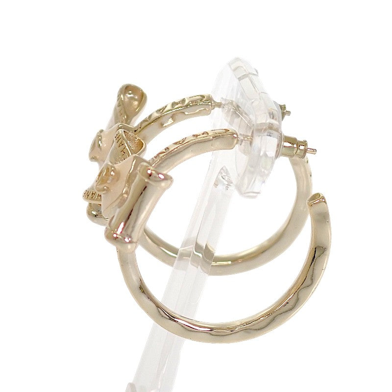 シャネル CHANEL リボン フープ ココマーク ピアス メタル レディース【中古】【ABランク】